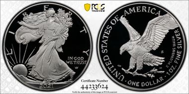 2021-S $1 Silver Eagle - Type 2 PR70DCAM