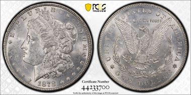 1878 7/8TF $1 Strong MS62