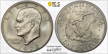 1972-S $1 Silver MS65