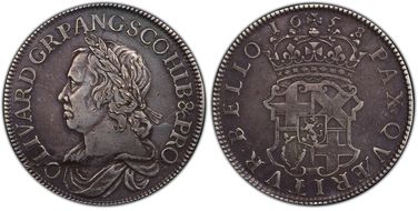 1658/7 Crown S-3226 Cromwell Modified Die Crack XF40