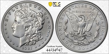 2021-S $1 Morgan Dollar 100th Anniversary First Strike MS70