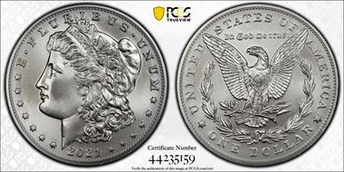 2021 $1 Morgan Dollar 100th Anniversary MS69