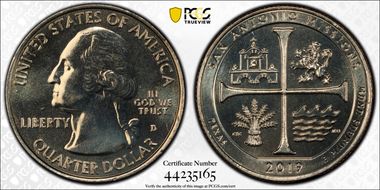 2019-D 25C San Antonio Missions NP MS66