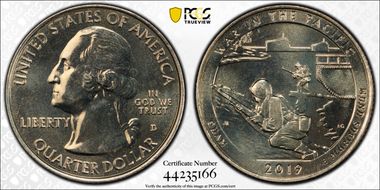 2019-D 25C War in the Pacific NP MS66