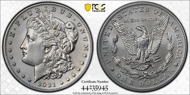 2021-O Privy $1 Morgan Dollar 100th Anniversary First Strike MS70