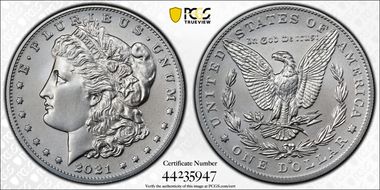 2021-O Privy $1 Morgan Dollar 100th Anniversary First Strike MS70