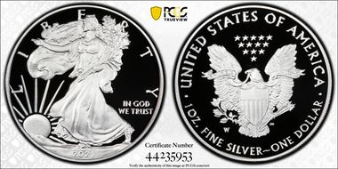 2021-W  $1 Silver Eagle - Type 1 Limited Edition Proof Set - First Strike PR70DCAM