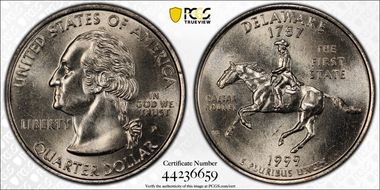 1999-P 25C Delaware MS66
