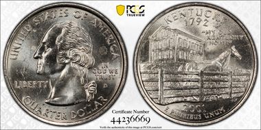 2001-D 25C Kentucky MS65