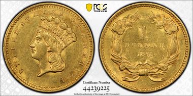 1861 G$1 AU58