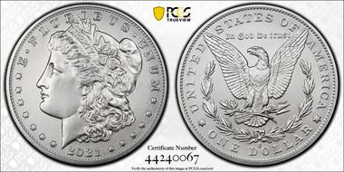 2021-O Privy $1 Morgan Dollar 100th Anniversary First Strike MS70