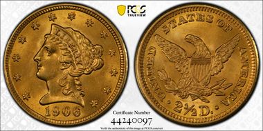 1906 $2.50 MS64