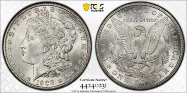 1902-O $1 MS62