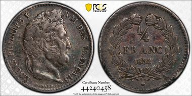 1832-A 1/4 Fr Gad-355 XF40