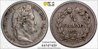 1832-T 1/4 Fr Gad-355 XF40