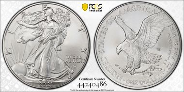 2021-W $1 Burnished Silver Eagle-Type 2 SP70