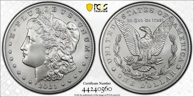 2021-O Privy $1 Morgan Dollar 100th Anniversary First Strike MS70