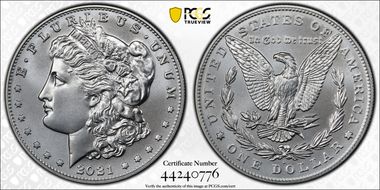 2021-D $1 Morgan Dollar 100th Anniversary First Strike MS70