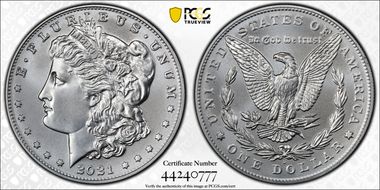 2021-D $1 Morgan Dollar 100th Anniversary First Strike MS70