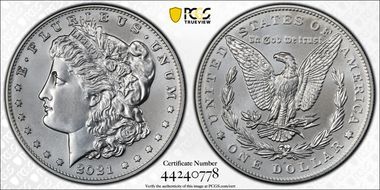 2021-D $1 Morgan Dollar 100th Anniversary First Strike MS69