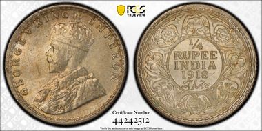 1918(C) 1/4 Rup SW-8.158 MS64