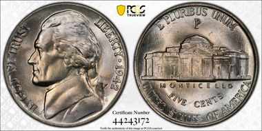 1942-P/P 5C Silver, RPM, FS-501 MS66+