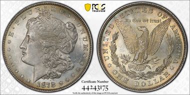 1878 8TF $1 VAM 14 Chip in Ear MS63