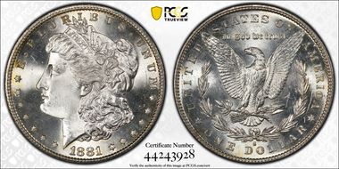 1881-S $1 MS67
