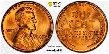 1958-D 1C MS67RD