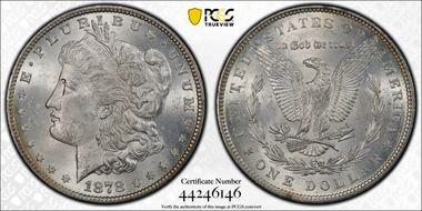 1878 7TF $1 Reverse of 1879 MS62