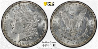 1886-O $1 AU55