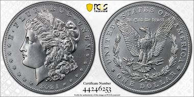 2021-D $1 Morgan Dollar 100th Anniversary First Strike MS70