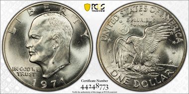 1971-S $1 Silver MS67