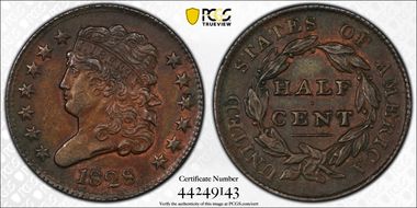 1828 1/2C 13 Stars AU50BN