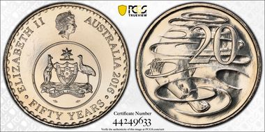 2016 20C 50 Yrs Decimal Currency MS68