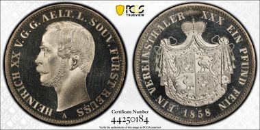 1858-A Thaler KM-110 PR65DCAM