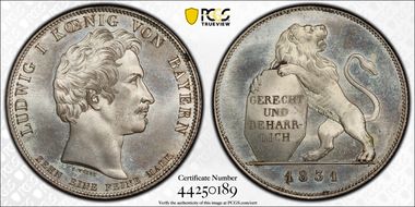 1831 Thaler KM-760 Legislature MS66