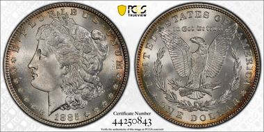 1885 $1 MS66