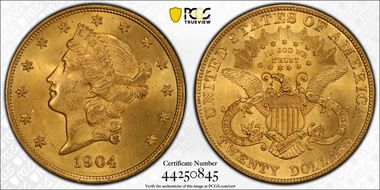 1904 $20 MS64