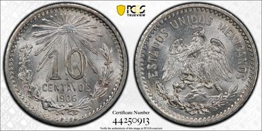 1906-M 10C KM-428  Ag MS66