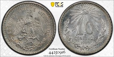 1910-M 10C KM-428  Ag MS66