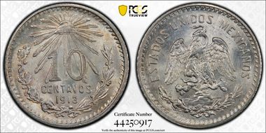 1913-M 10C KM-428 Ag MS66