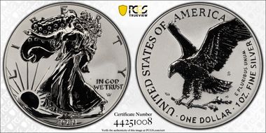 2021-S $1 Silver Eagle Rev PR - Type 2 Designer Edition - First Strike PR69