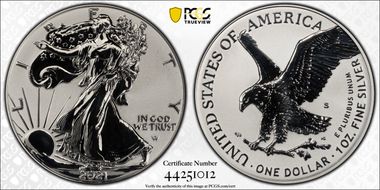 2021-S $1 Silver Eagle Rev PR - Type 2 Designer Edition - First Strike PR69