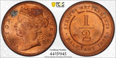 1889 1/2C KM-15 MS64RD