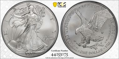 2021-W $1 Burnished Silver Eagle-Type 2 SP70