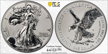 2021-S $1 Silver Eagle Rev PR - Type 2 Designer Edition PR70