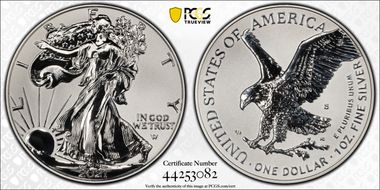 2021-S $1 Silver Eagle Rev PR - Type 2 Designer Edition PR70