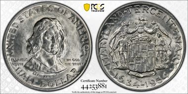 1934 50C Maryland MS64