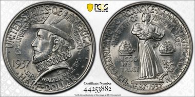 1937 50C Roanoke MS64